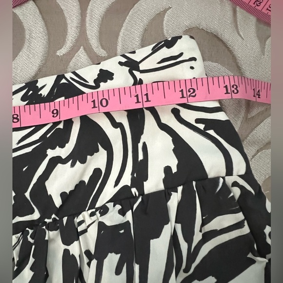 Bluebird Canyon Cade Midi Dress size Small color is black & ivory elastic waist - Picture 11 of 14